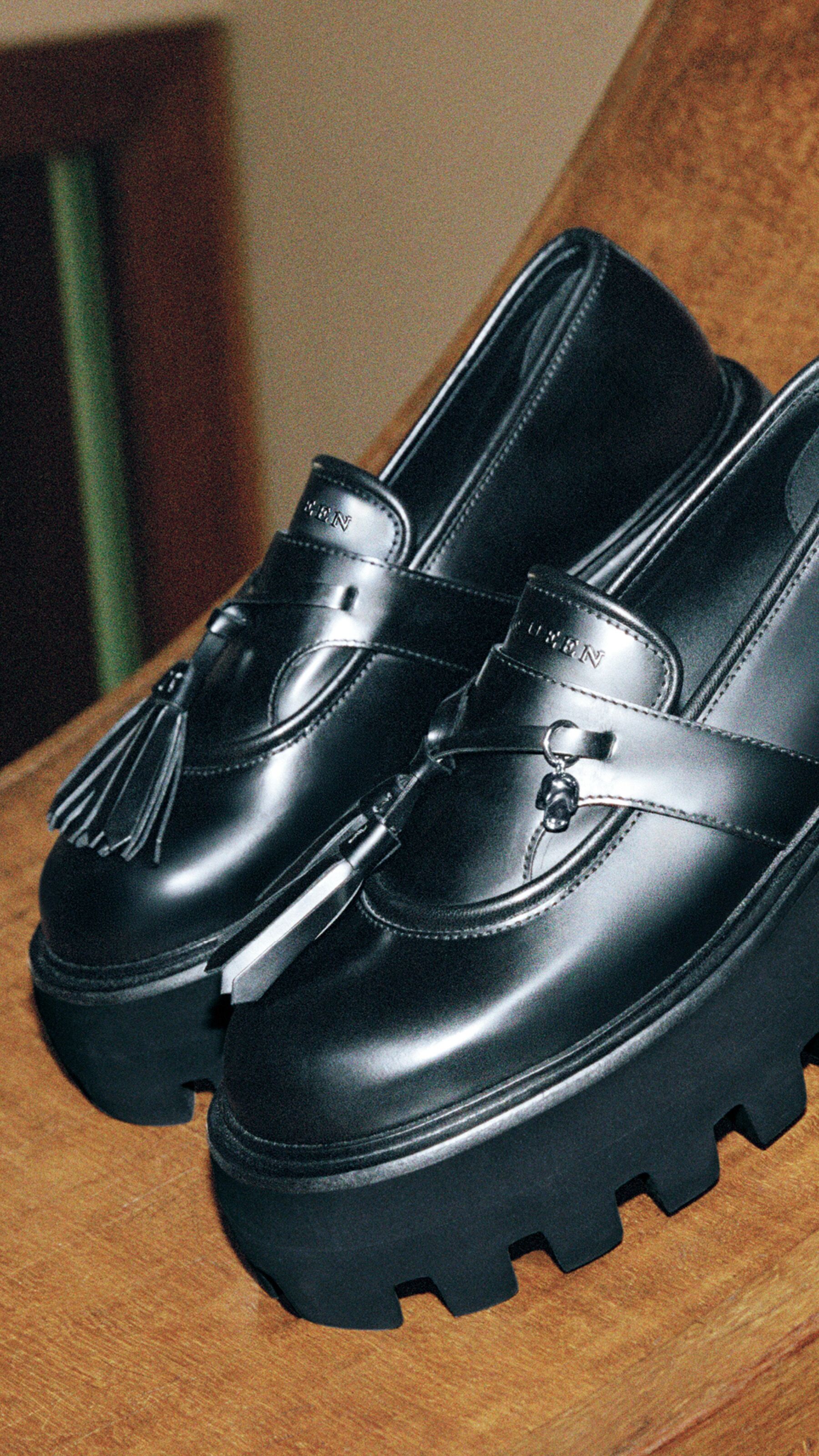 McQueen Black Loafers