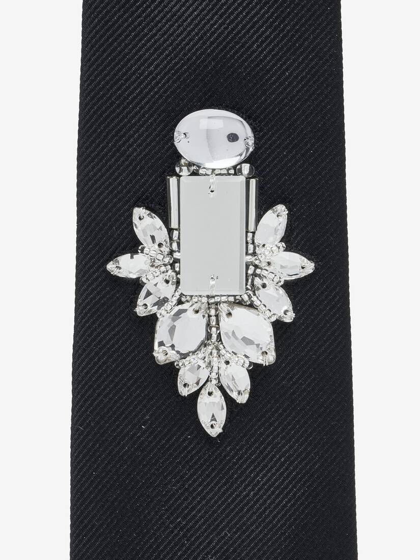 Crystal Mirror Embroidery Tie