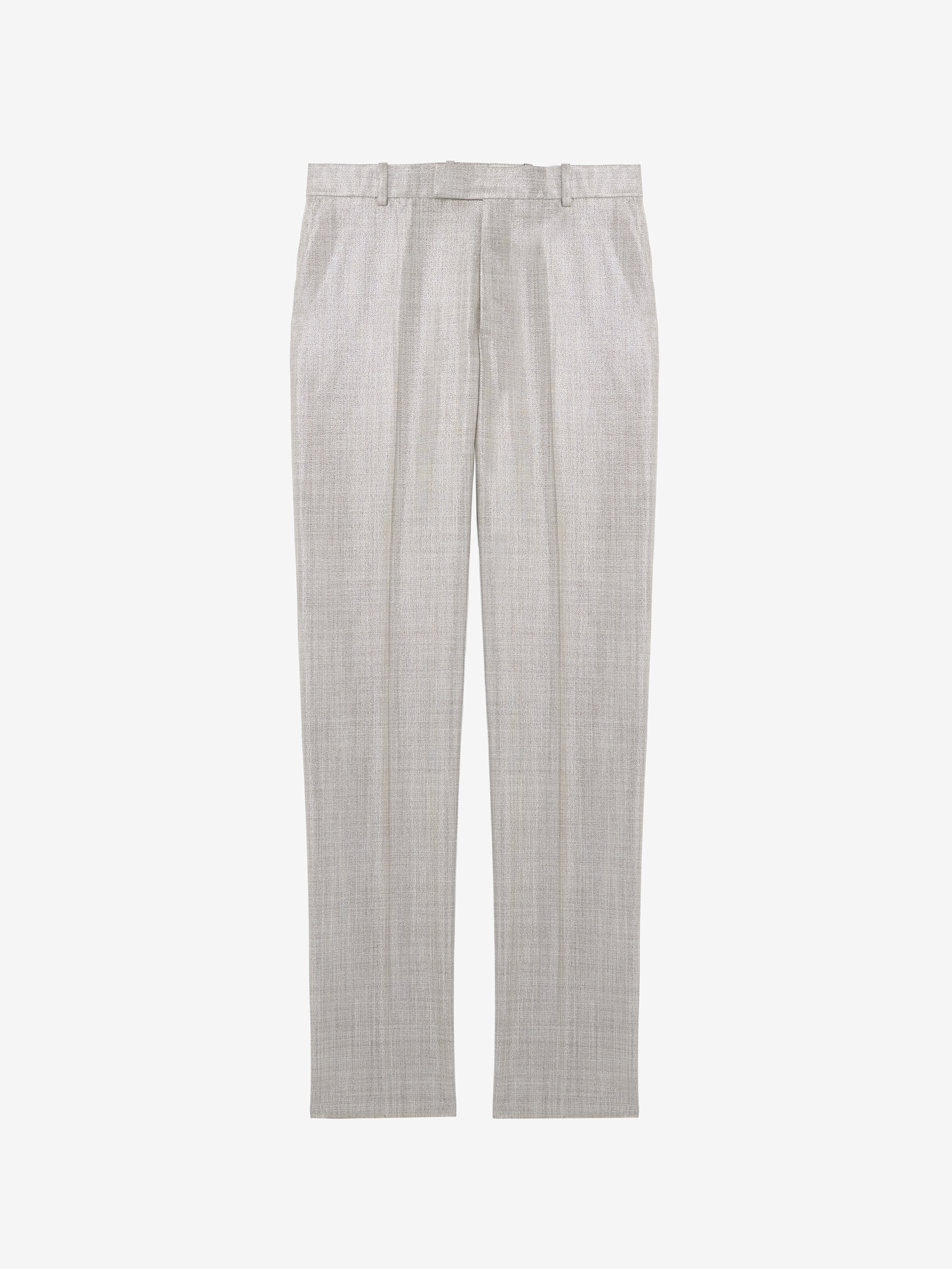 Men's Metallic Tailored Trousers in Pale Gold in 83% Viscose, 17% Metalic Polyester | Alexander McQueen - image 1