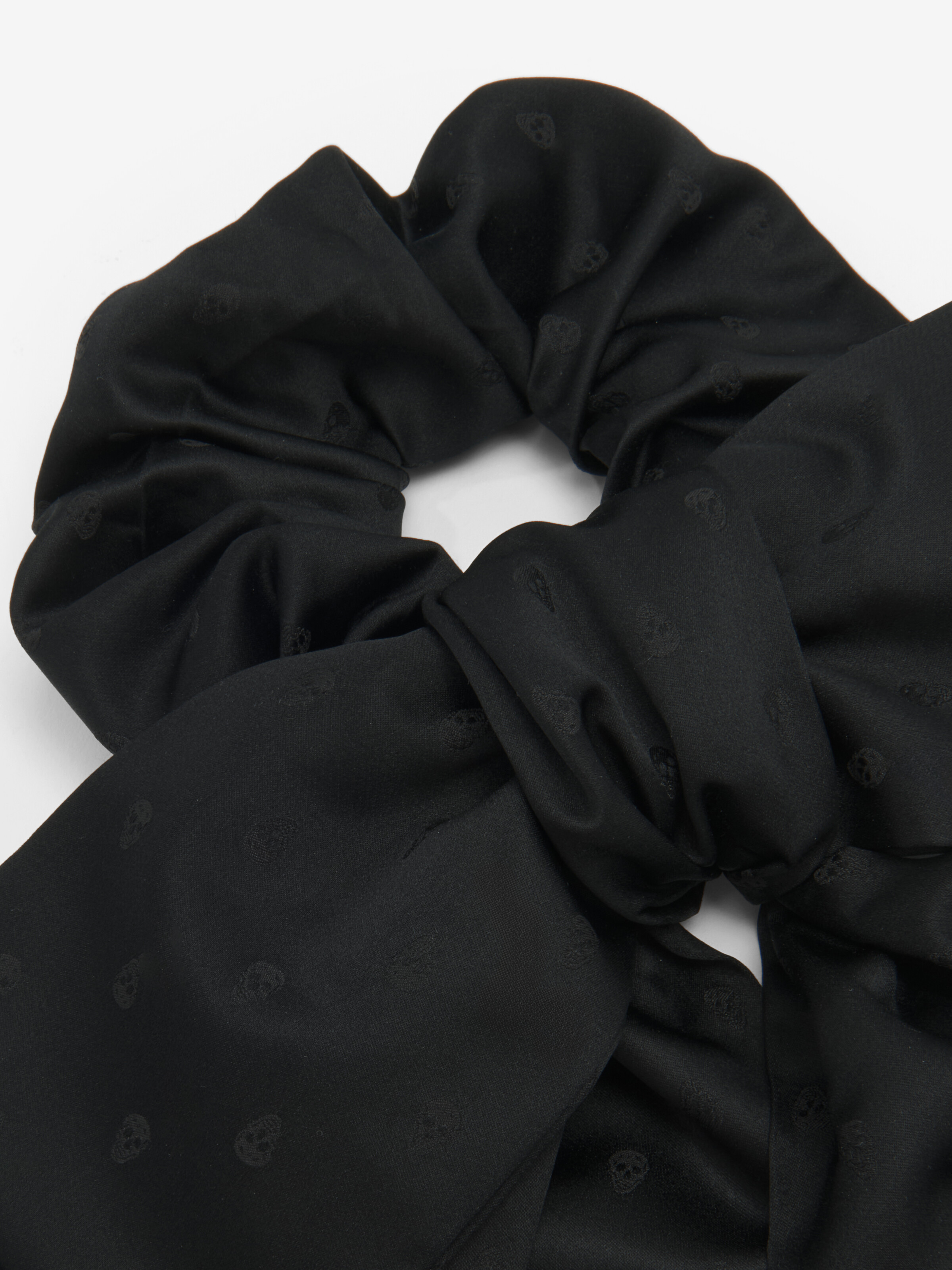 Haargummi mit Schleife aus Skull-Jacquard für Damen in Schwarz in 100% Seide | Alexander McQueen - image 3