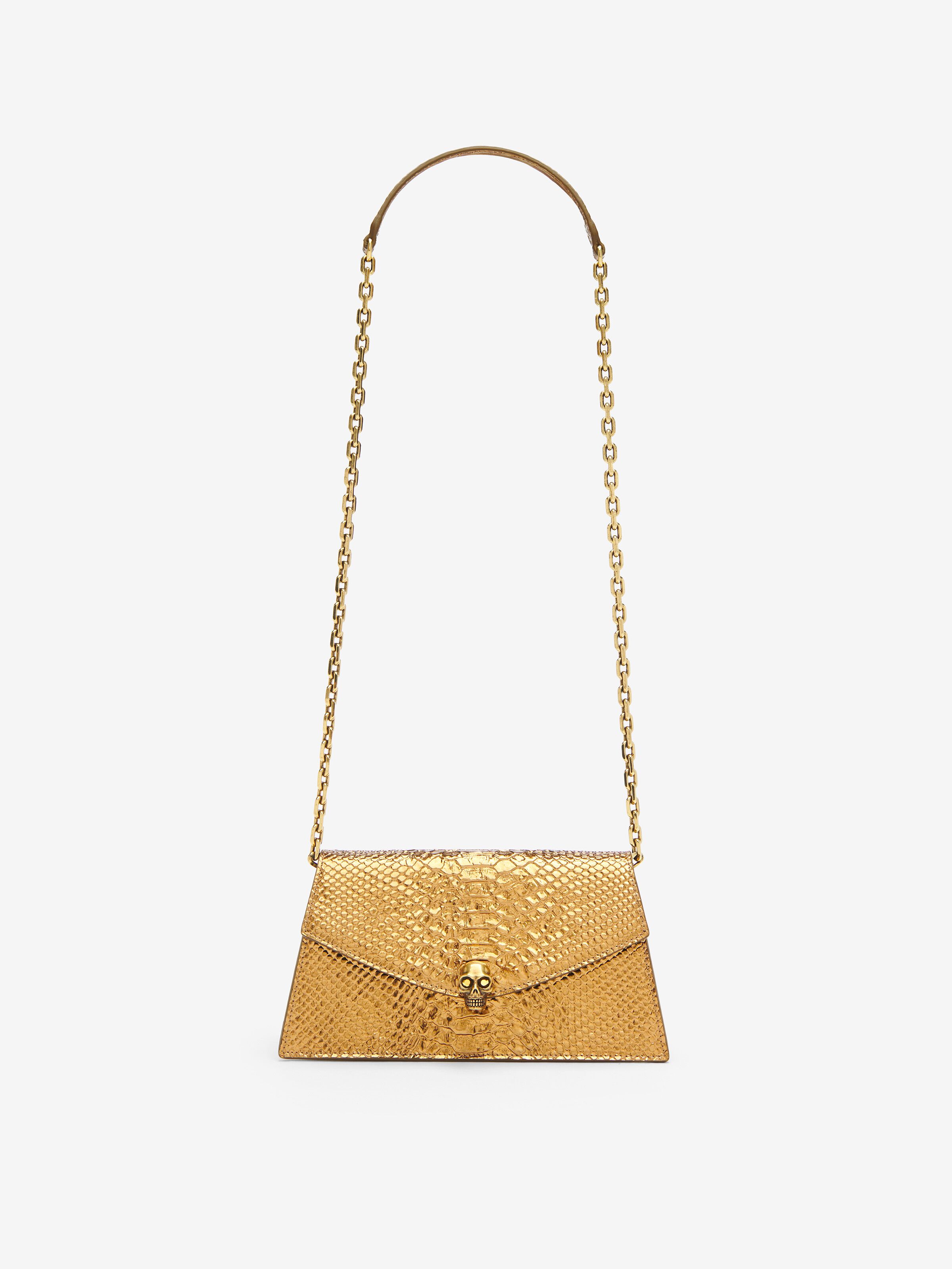 Mini Sac Skull pour Femme en Or in Cuir de veau | Alexander McQueen - image 6