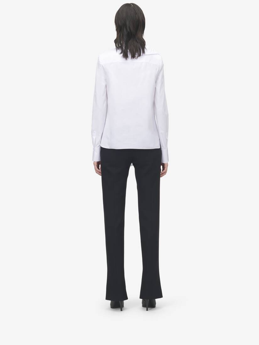 Ruffled Cotton Shirt