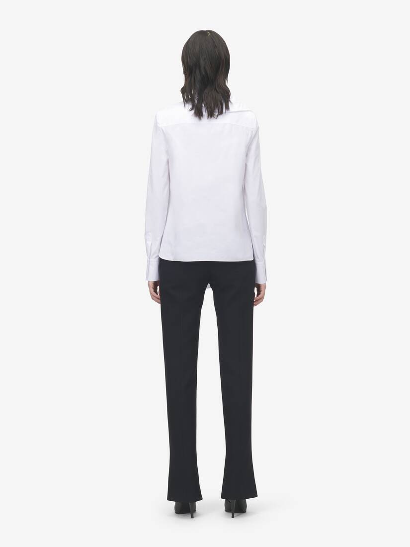 Ruffled Cotton Shirt