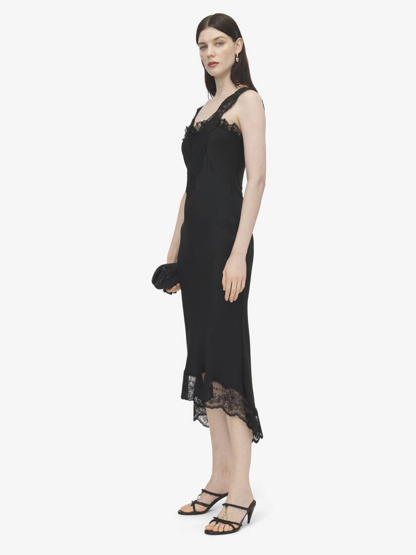 Lace Trim Midi Dress | Alexander McQueen - image 3
