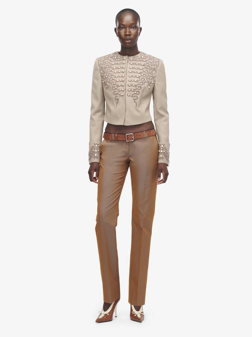Beaded Frogging Cropped Jacket | Alexander McQueen - image 2