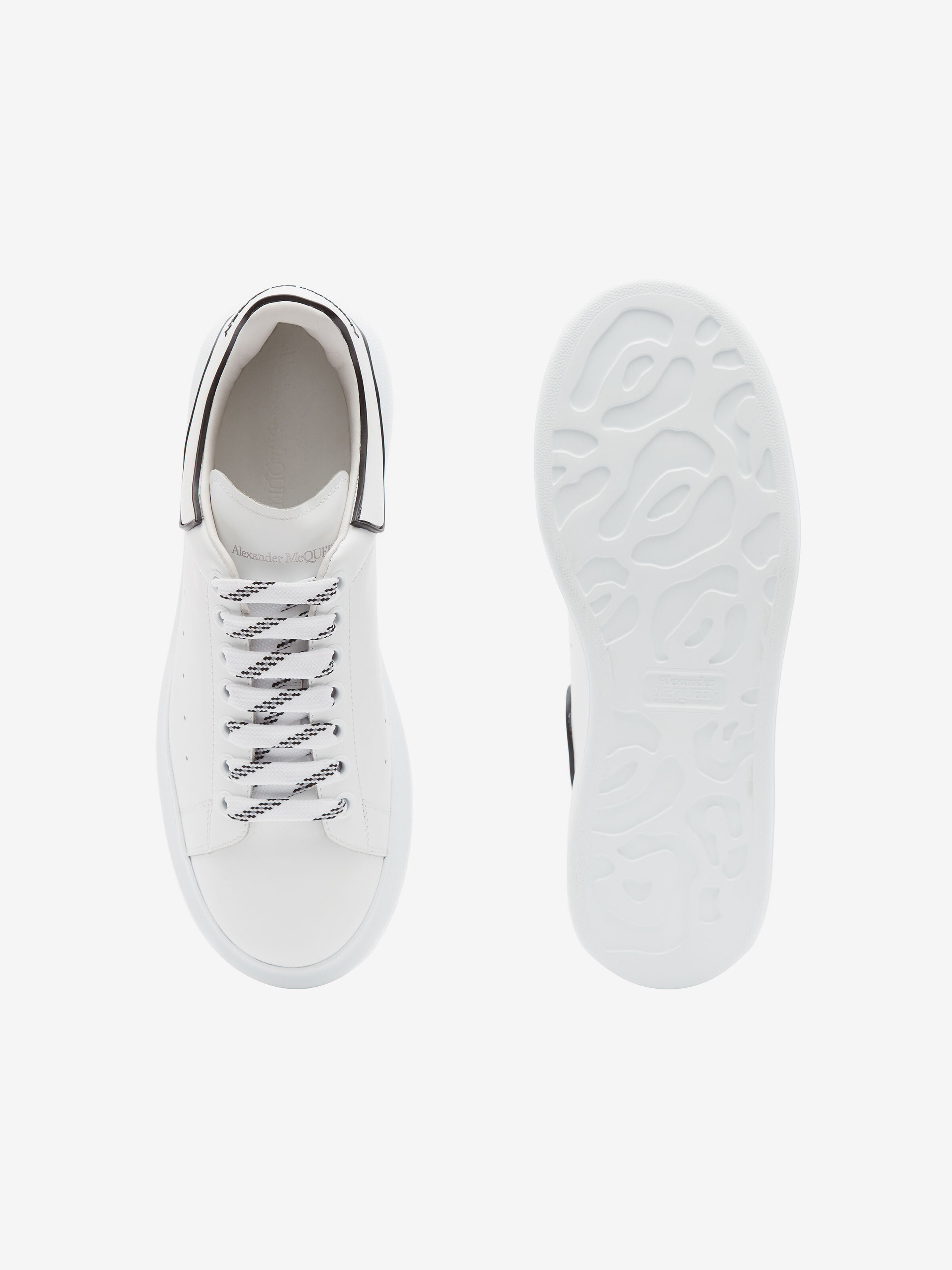 Sneakers Oversize pour Homme en Blanc/Noir in Cuir de veau | Alexander McQueen - image 4