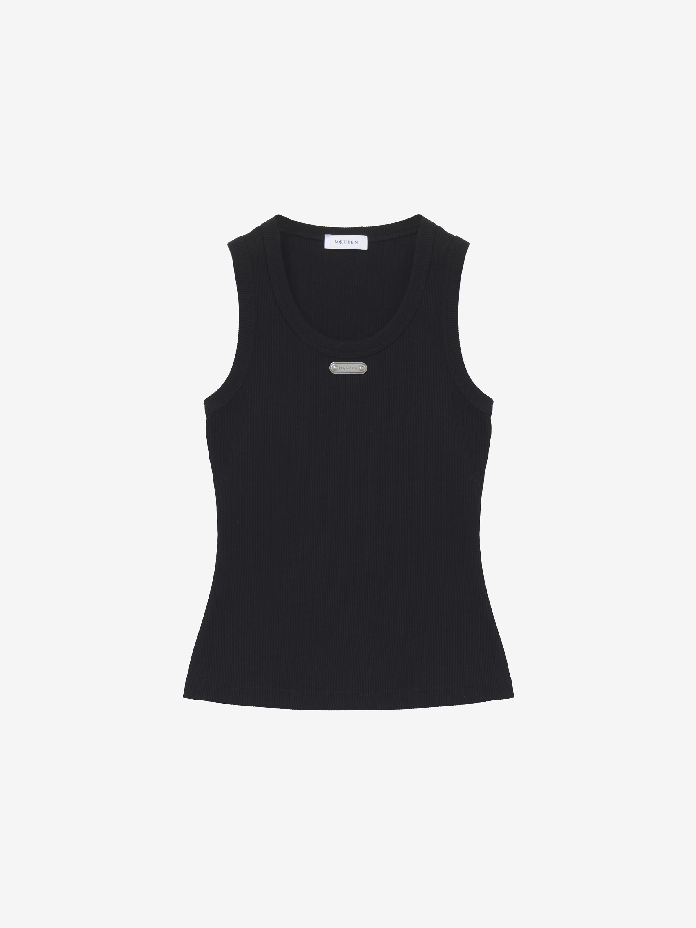 McQueen铭牌背心 in 98% 棉, 2% 弹性纤维 | Alexander McQueen - image 1