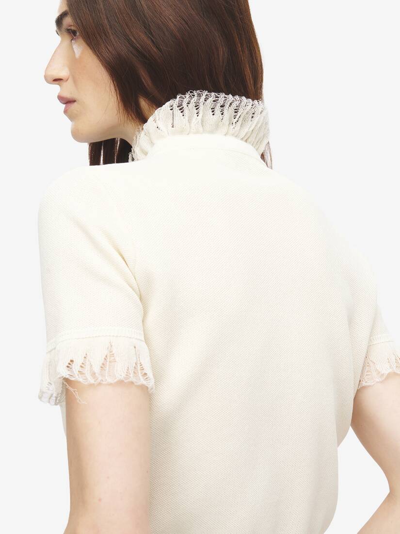 Haut En Maille À Volants Vieillis | Alexander McQueen - image 5