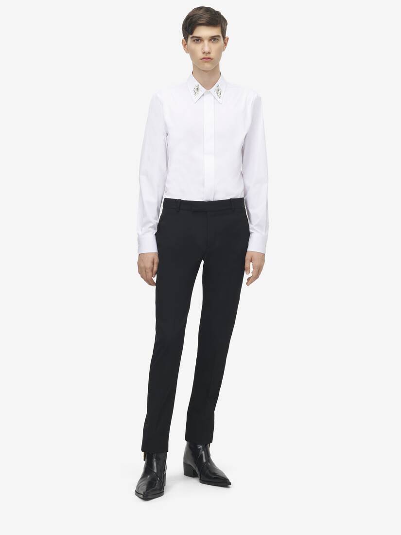 Crystal Mirror Embroidery Shirt