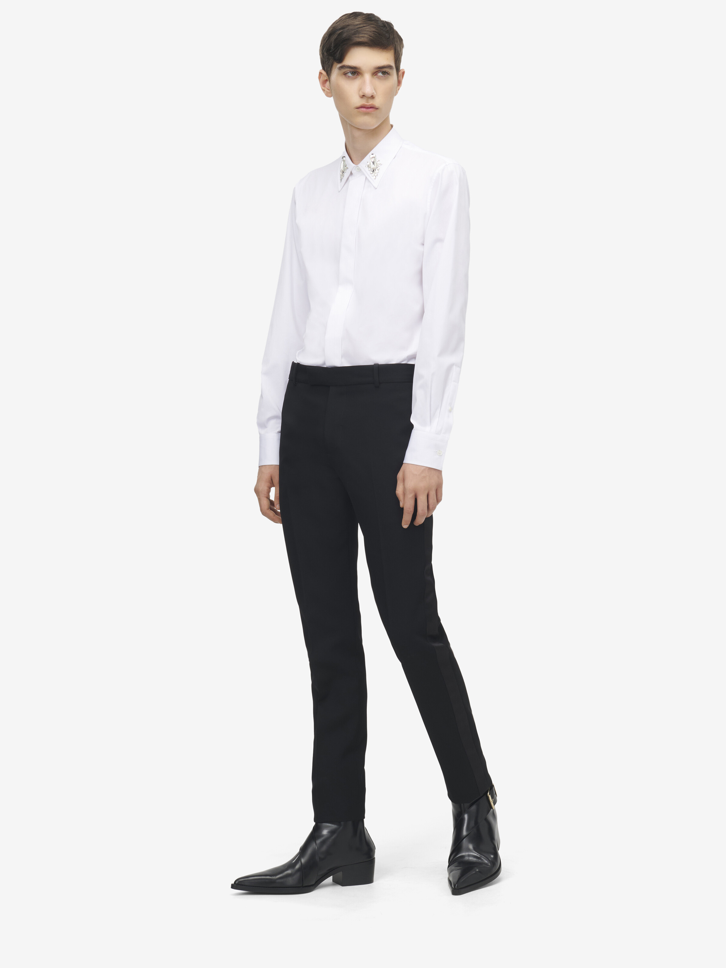 Crystal Mirror刺绣衬衫 in 100% 棉 | Alexander McQueen - image 3