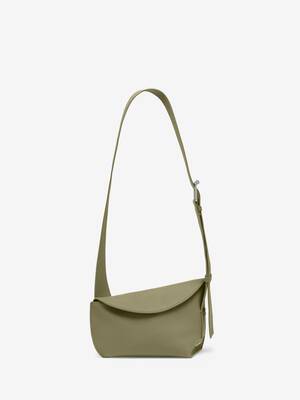 McQueen T-Bar Sling Bag in Green | Alexander McQueen US