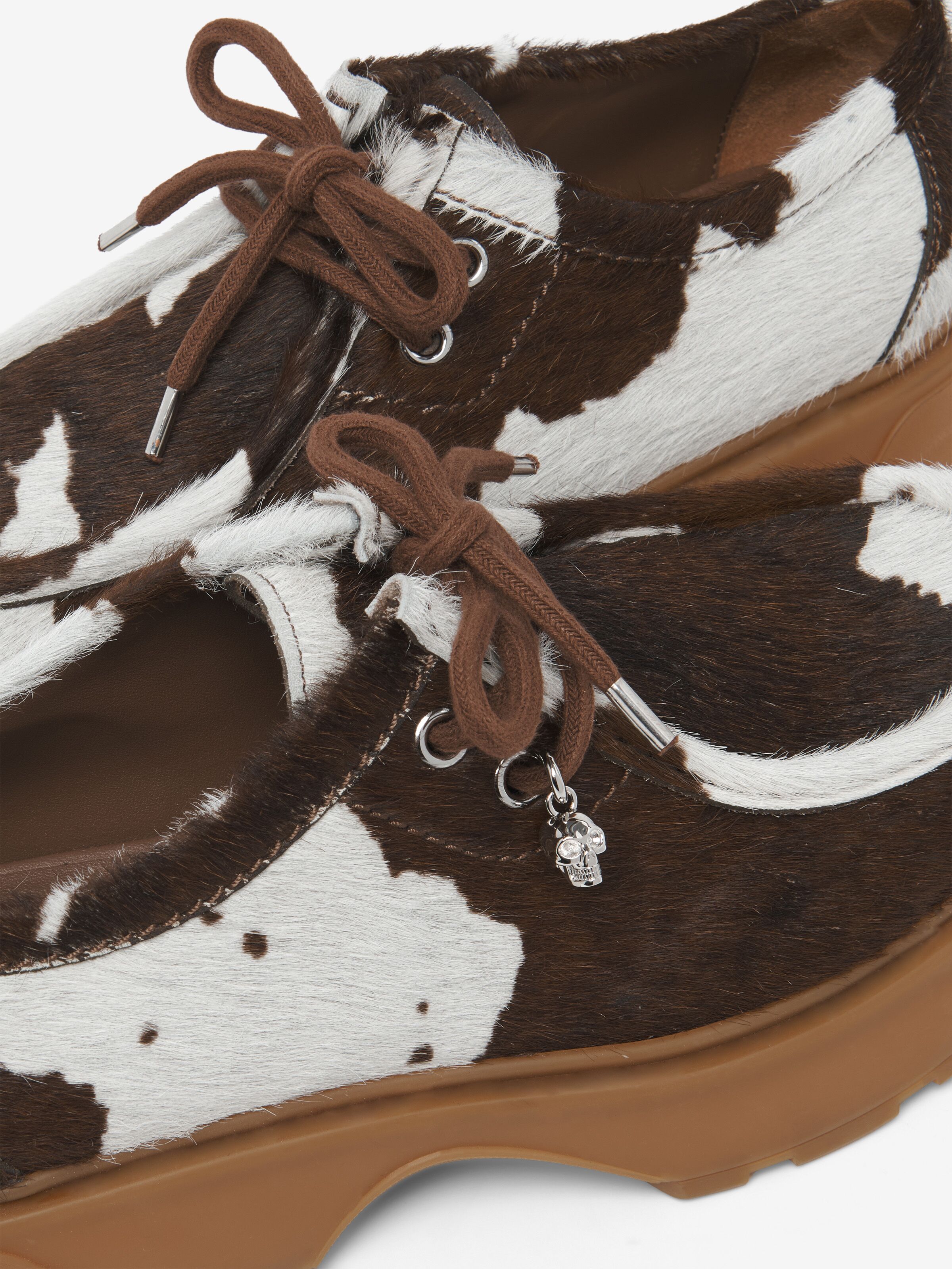 Men's Rover Shoe in Brown/Light Brown in Calf Leather | Alexander McQueen - image 5