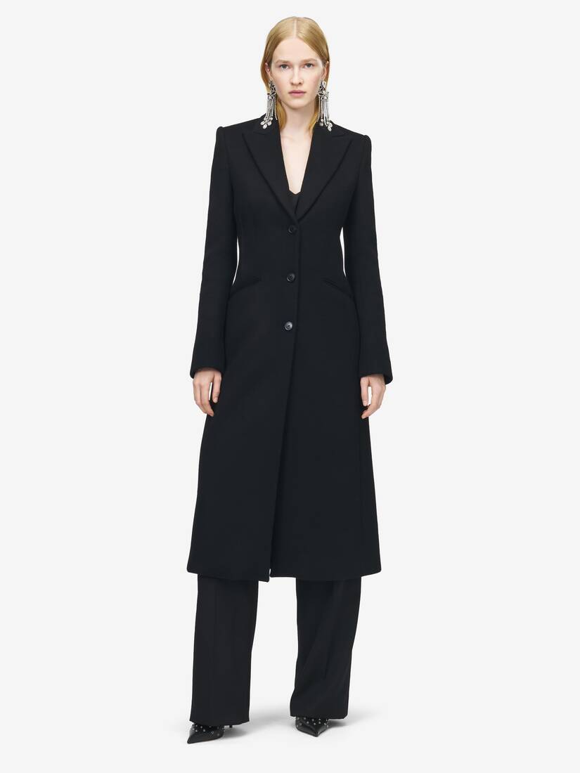 Wool Felt Single-breasted Coat | Alexander McQueen - image 2