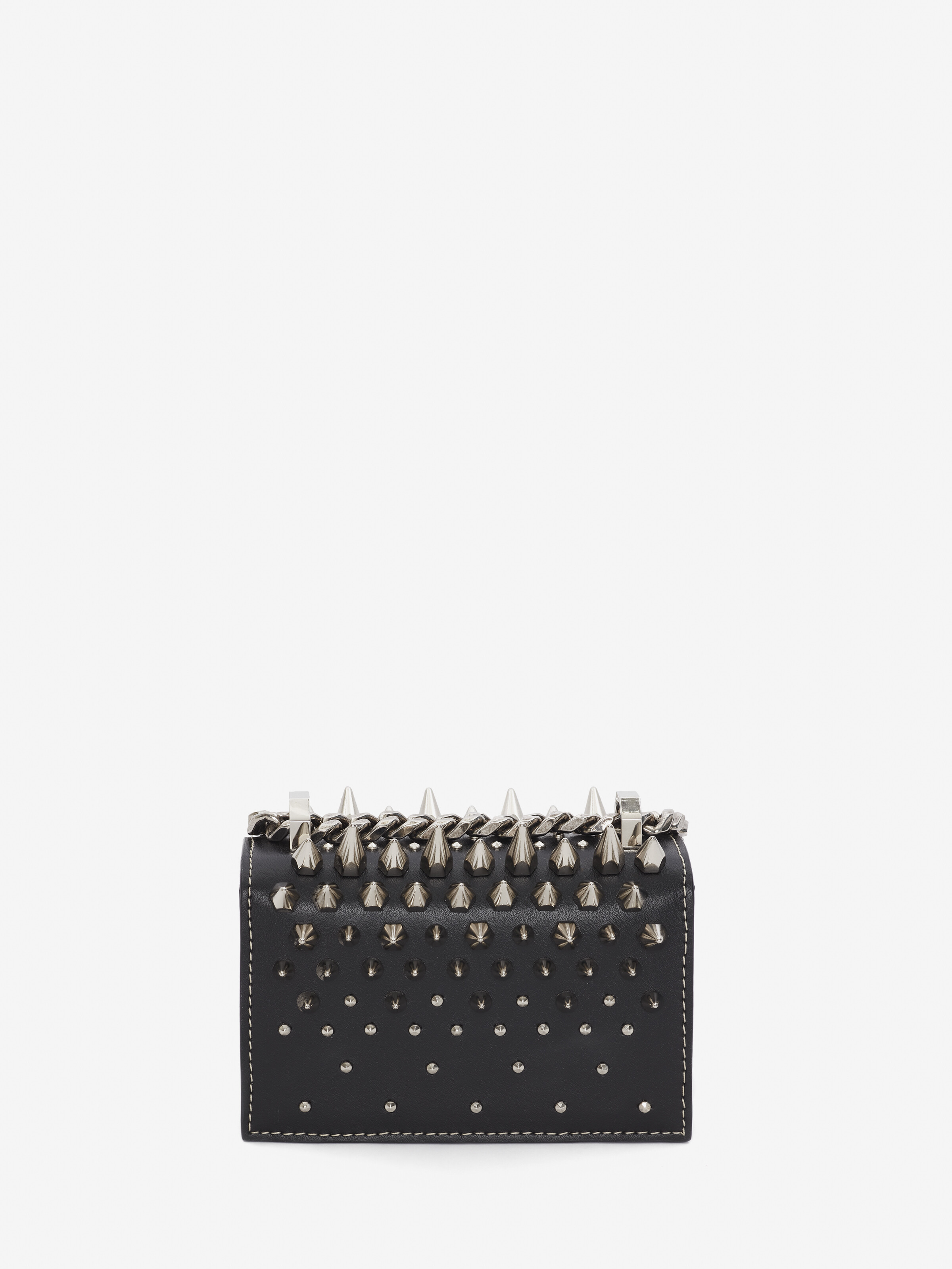 Borsa Micro Jewelled Satchel da Donna in Nero in Pelle di vitello | Alexander McQueen - image 3