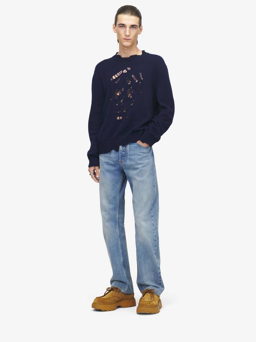Distressed Skull Jumper | Alexander McQueen - image 2
