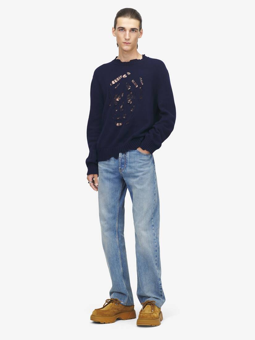 Distressed Skull Jumper | Alexander McQueen - image 2