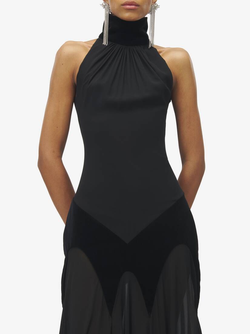 Silk Georgette Evening Dress