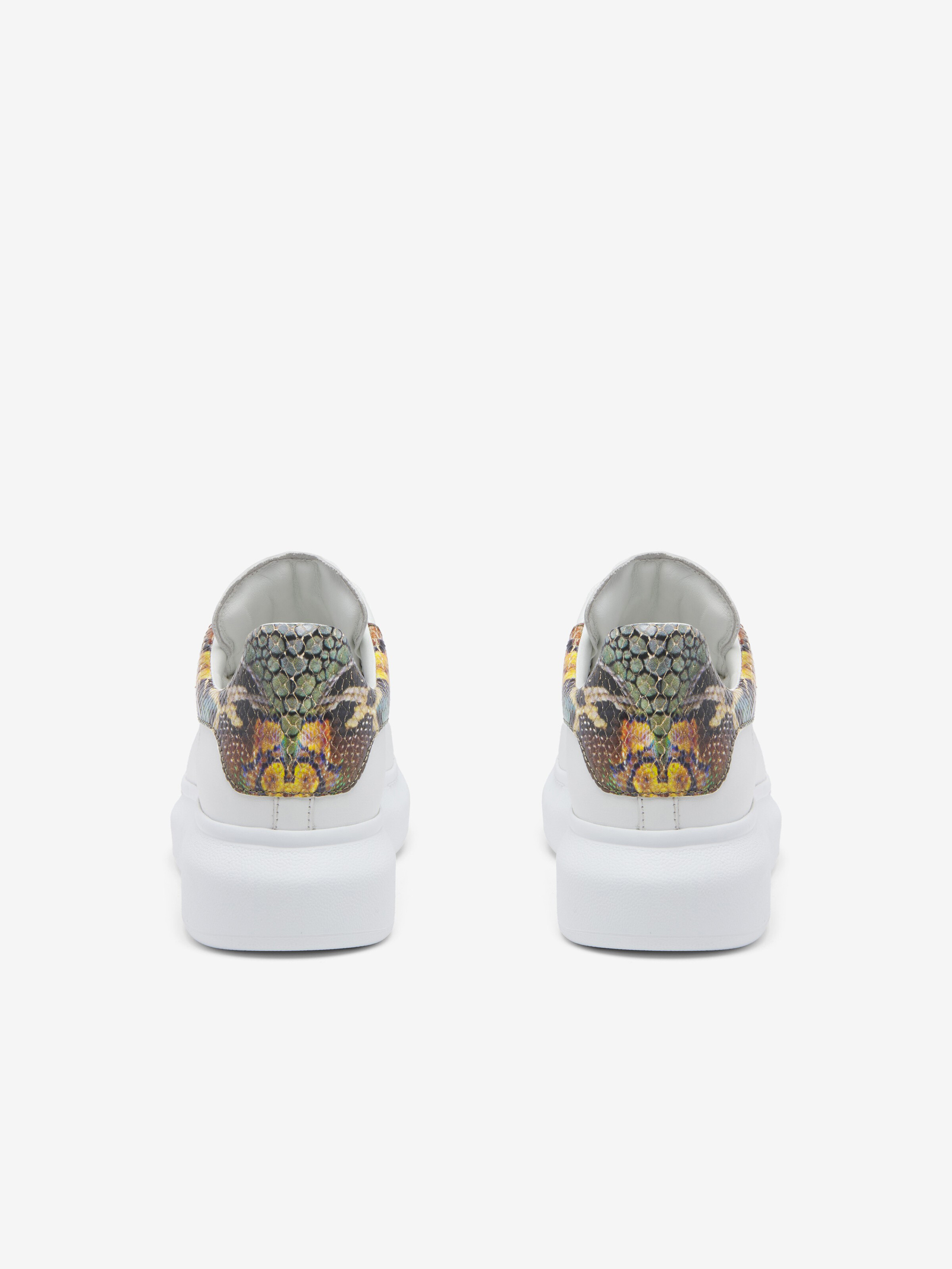 Men's Oversized Sneaker in White/Multicolour in Calf Leather | Alexander McQueen - image 2