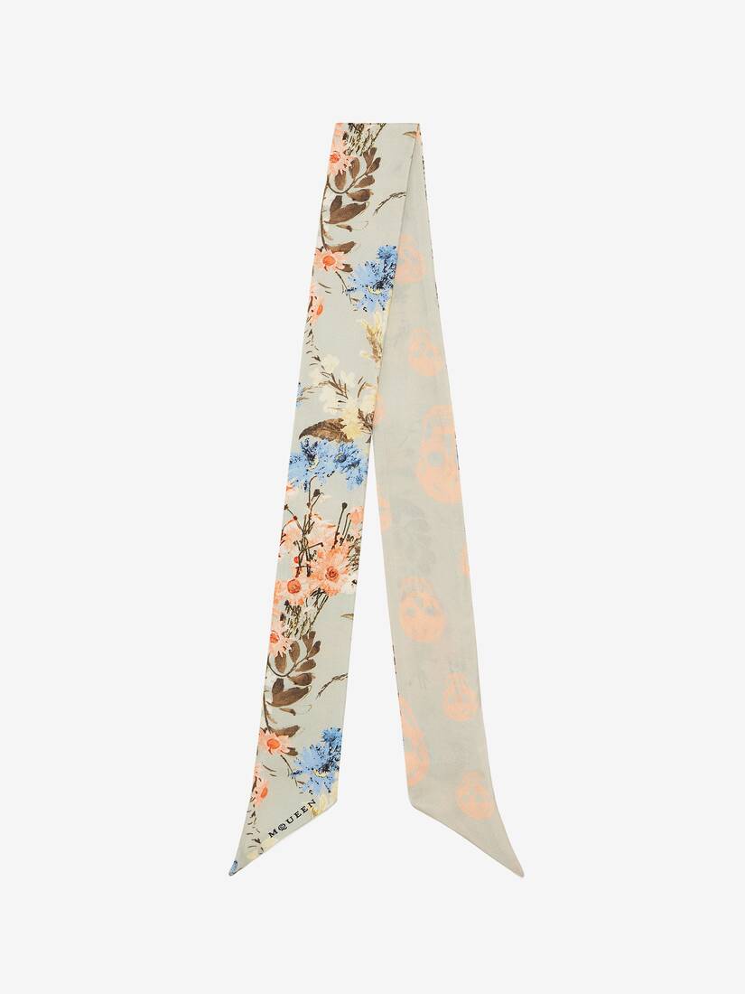 Ribbon Wallpaper Floral Scarf | Alexander McQueen - image 1
