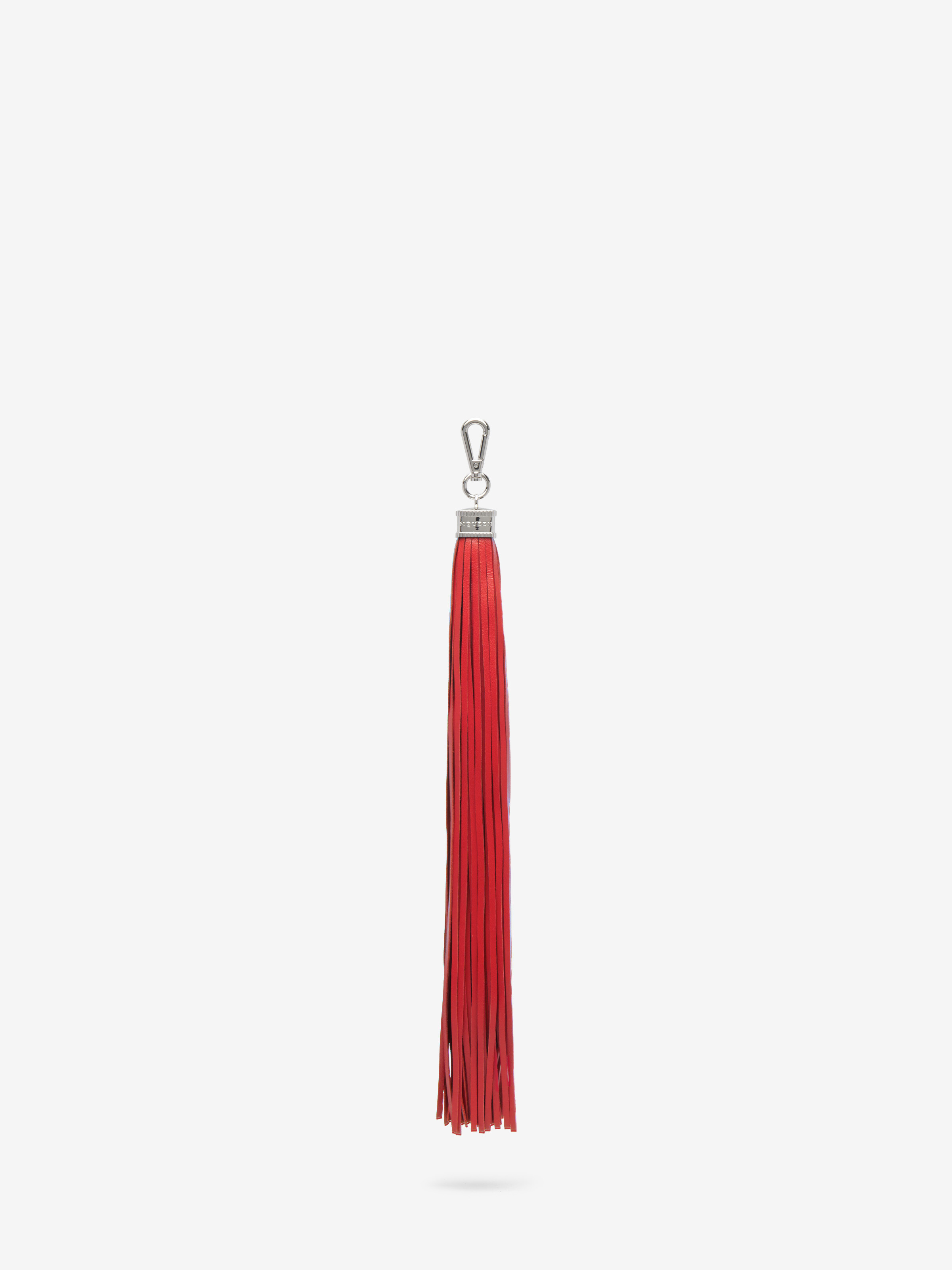 Women's Leather Tassel Charm in Red in 100% Lamb Leather | Alexander McQueen - image 1