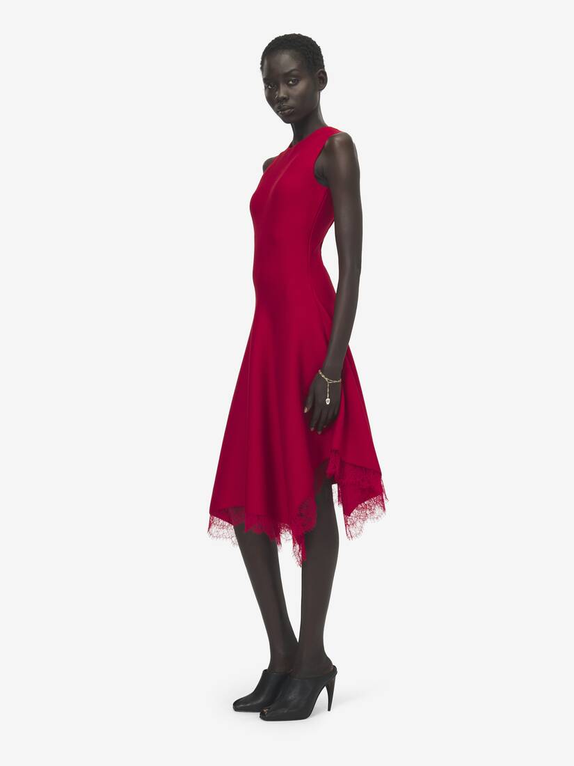 Lace Trim A-Line Dress | Alexander McQueen - image 2