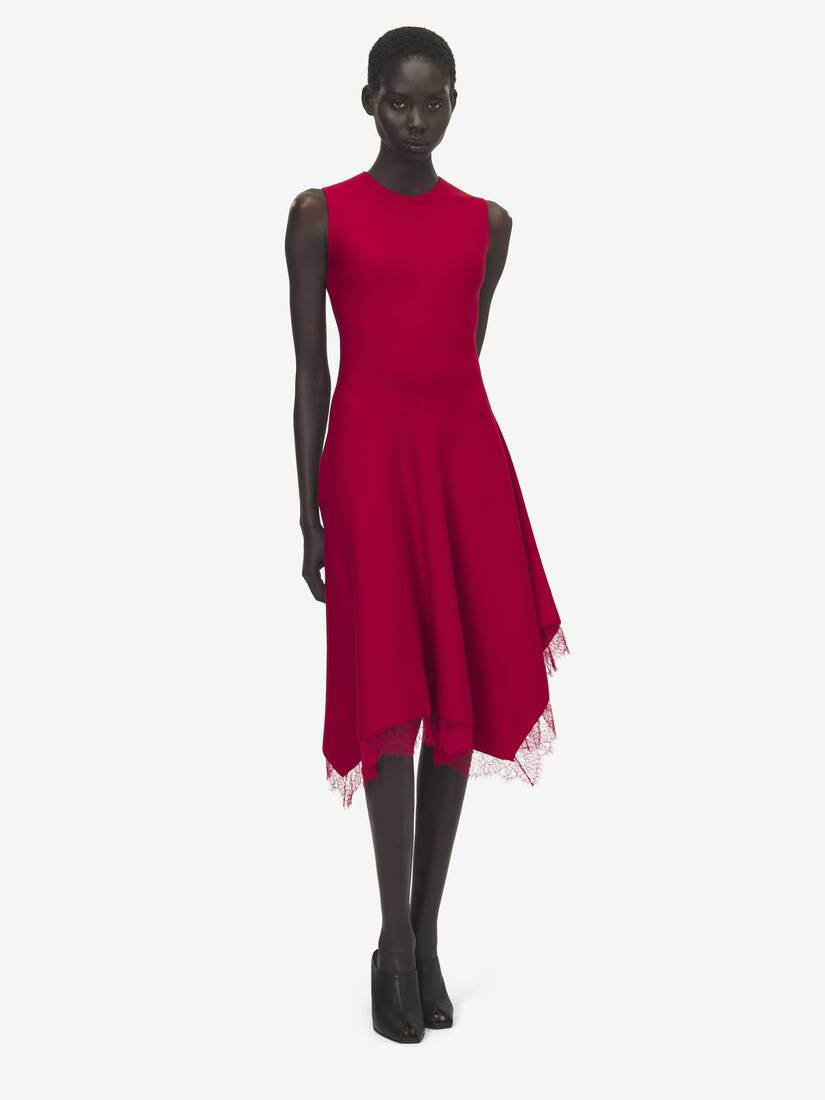Lace Trim A-Line Dress | Alexander McQueen - image 2