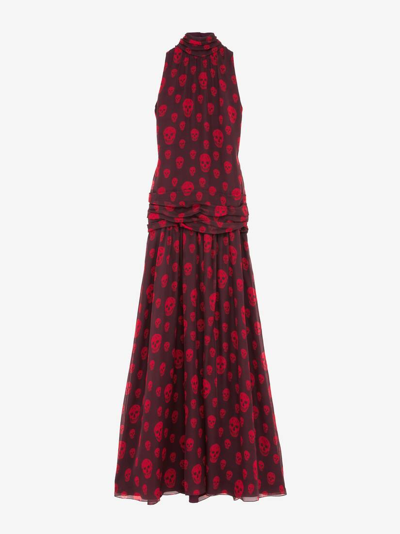 Skull Print Abendkleid | Alexander McQueen - image 1