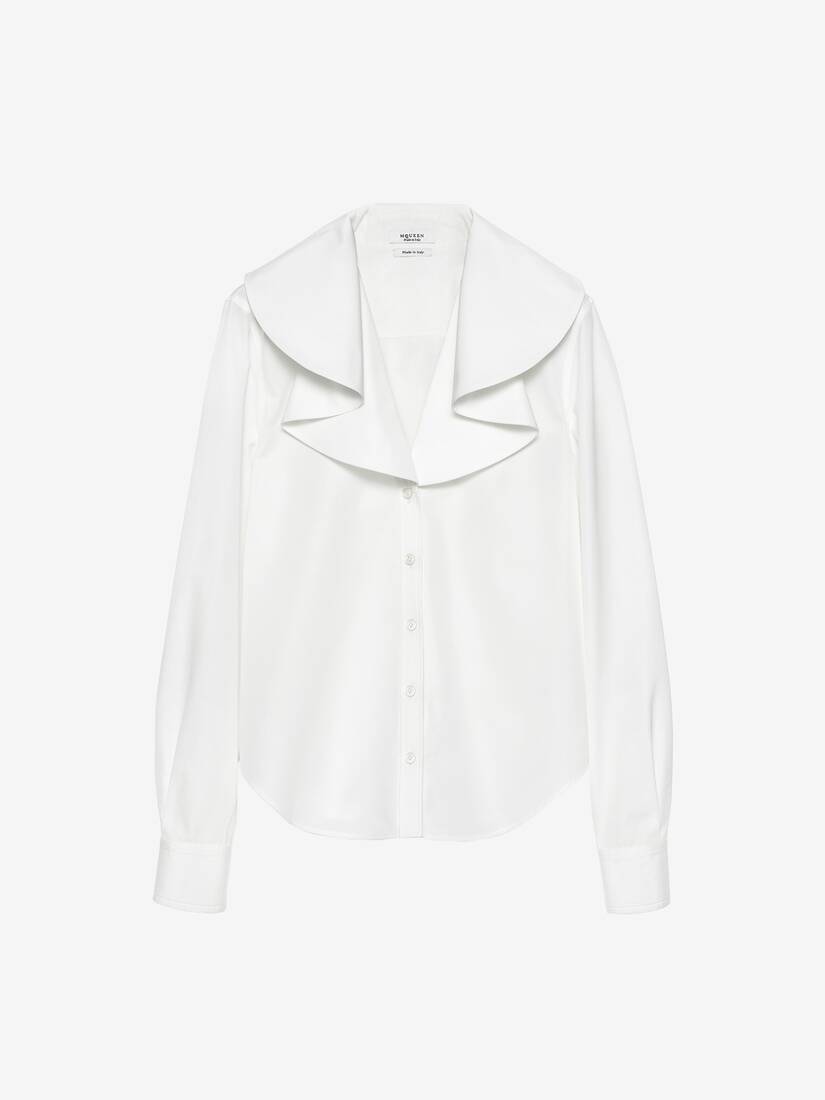 Chemise à col cascade | Alexander McQueen - image 1