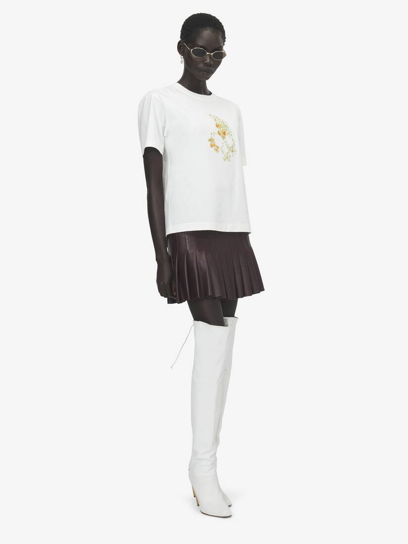 Floral Skull T-shirt | Alexander McQueen - image 3