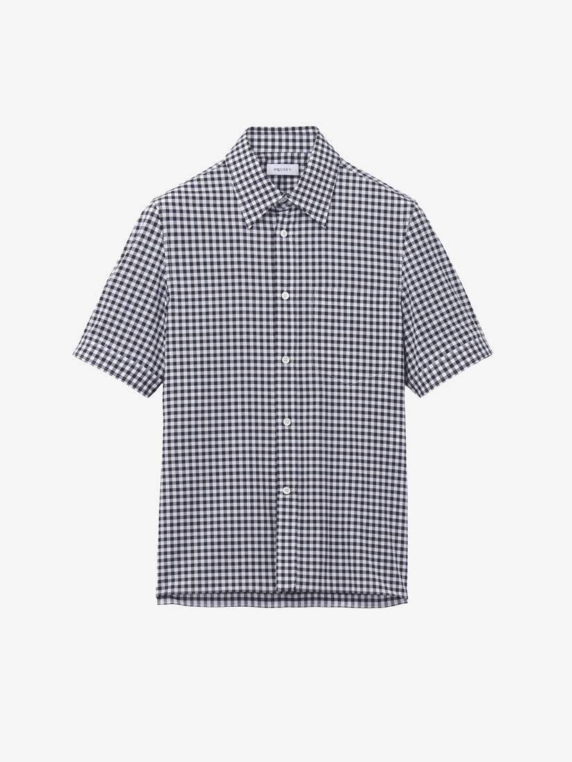 Chemise à manches courtes à carreaux vichy | Alexander McQueen - image 1