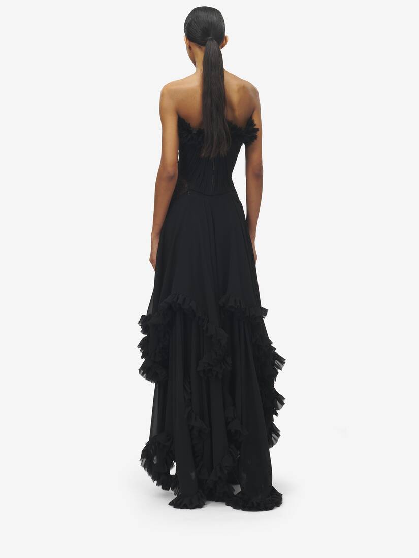 Ruffled Evening Dress