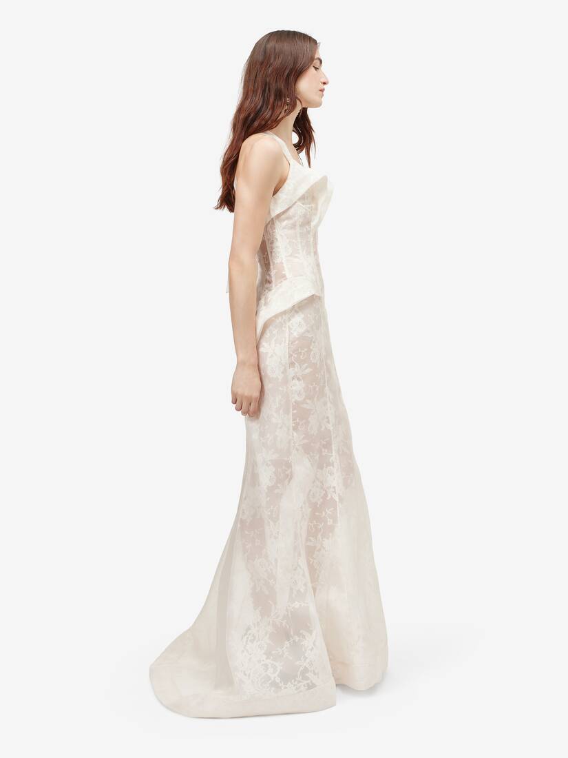 Floral Lace Evening Dress | Alexander McQueen - image 3