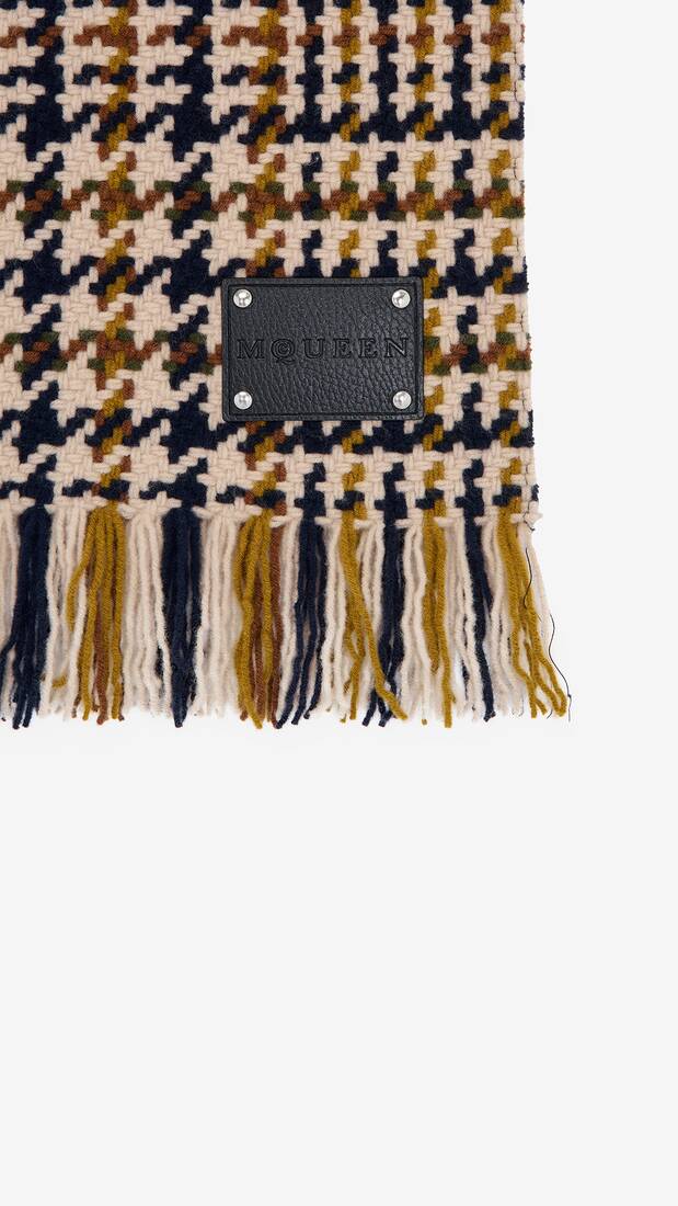 McQueen womens scarf in tan