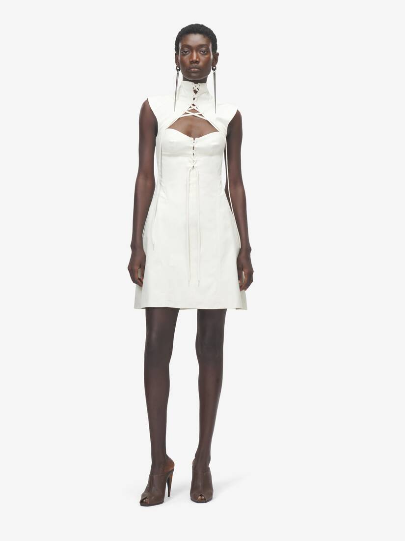 Cut-Out Corset Mini Dress | Alexander McQueen - image 2