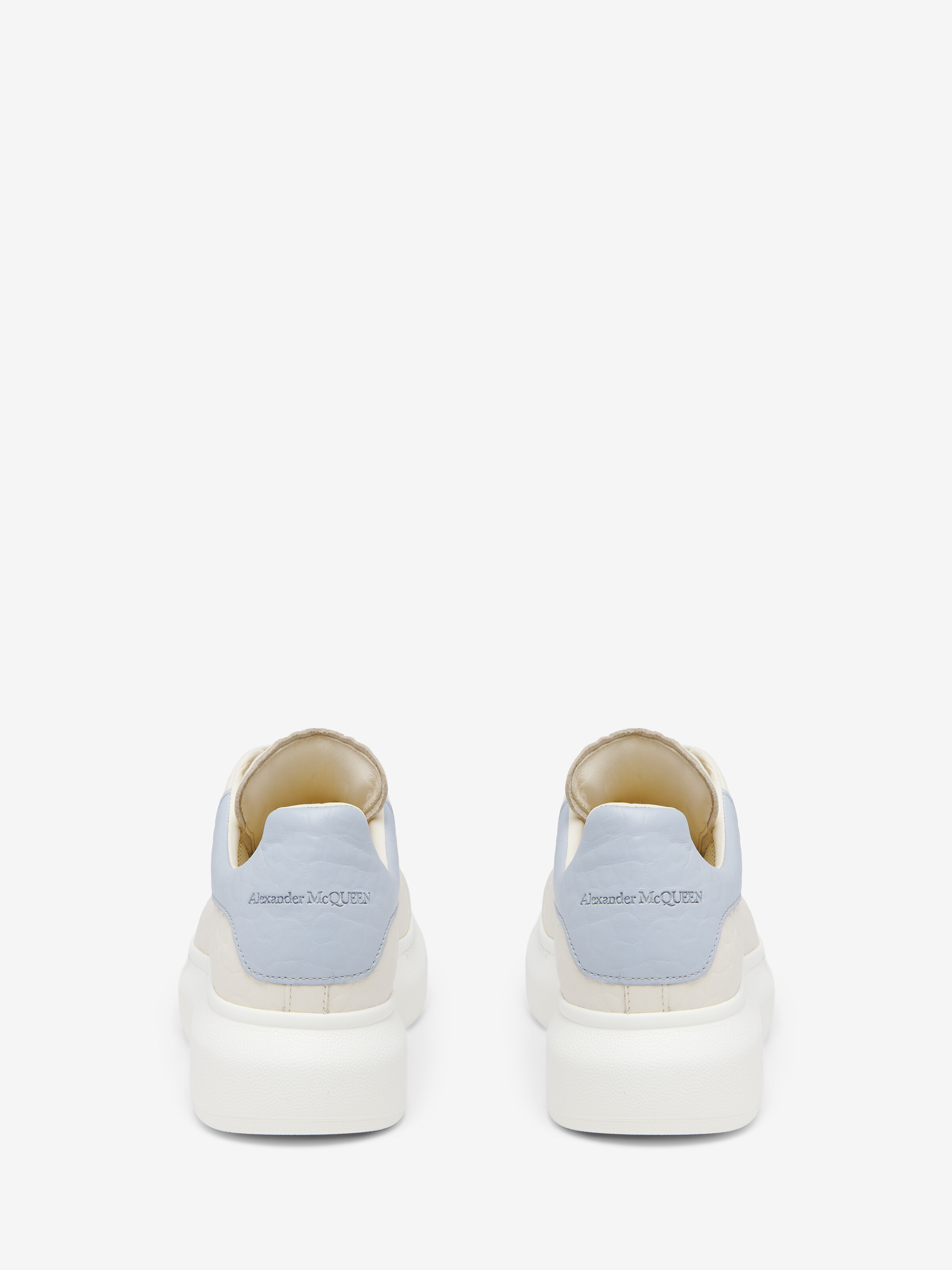 Sneakers Oversize pour Homme en Blanc Cassé/Bleu Clair in Shearling | Alexander McQueen - image 3