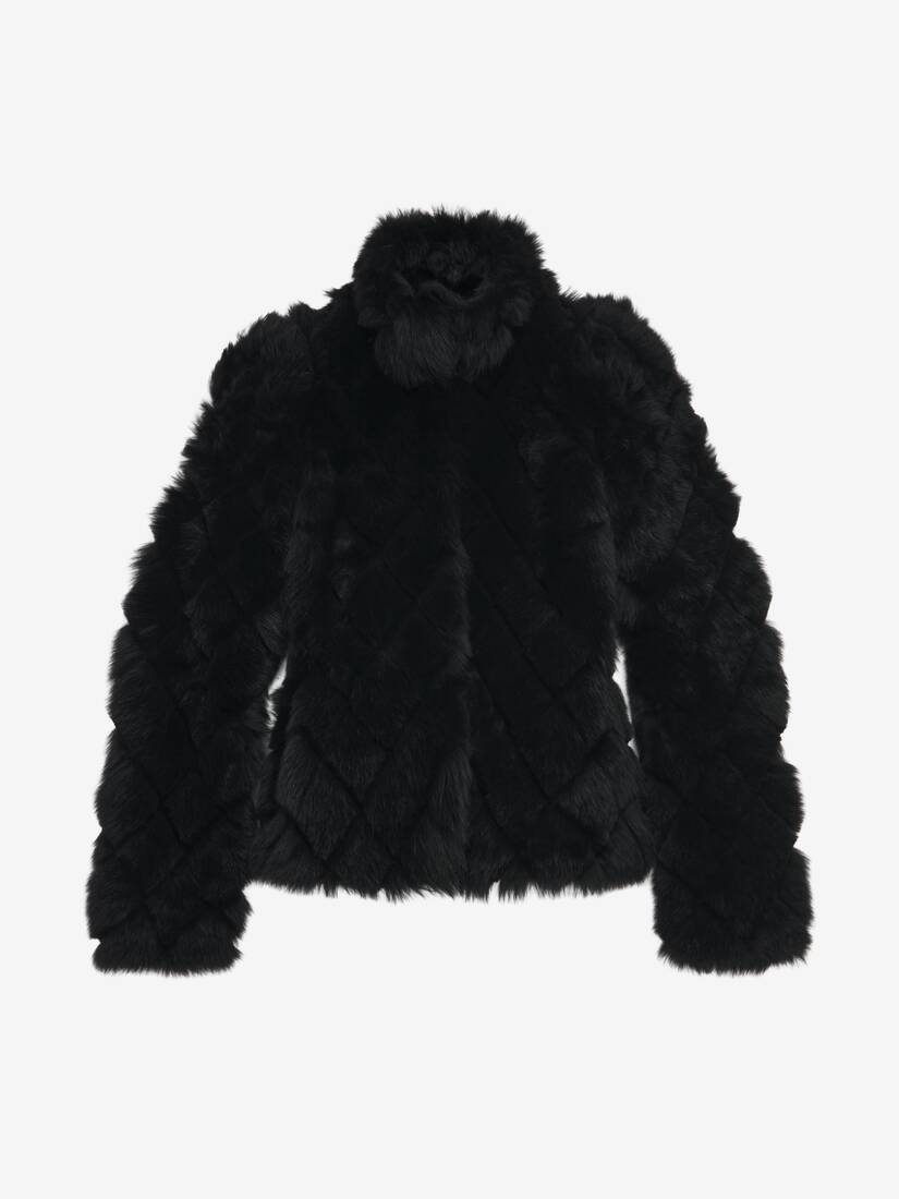Quilted Effect Shearling Jacket