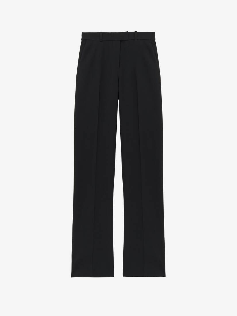 Wool Gabardine Tailored Trousers