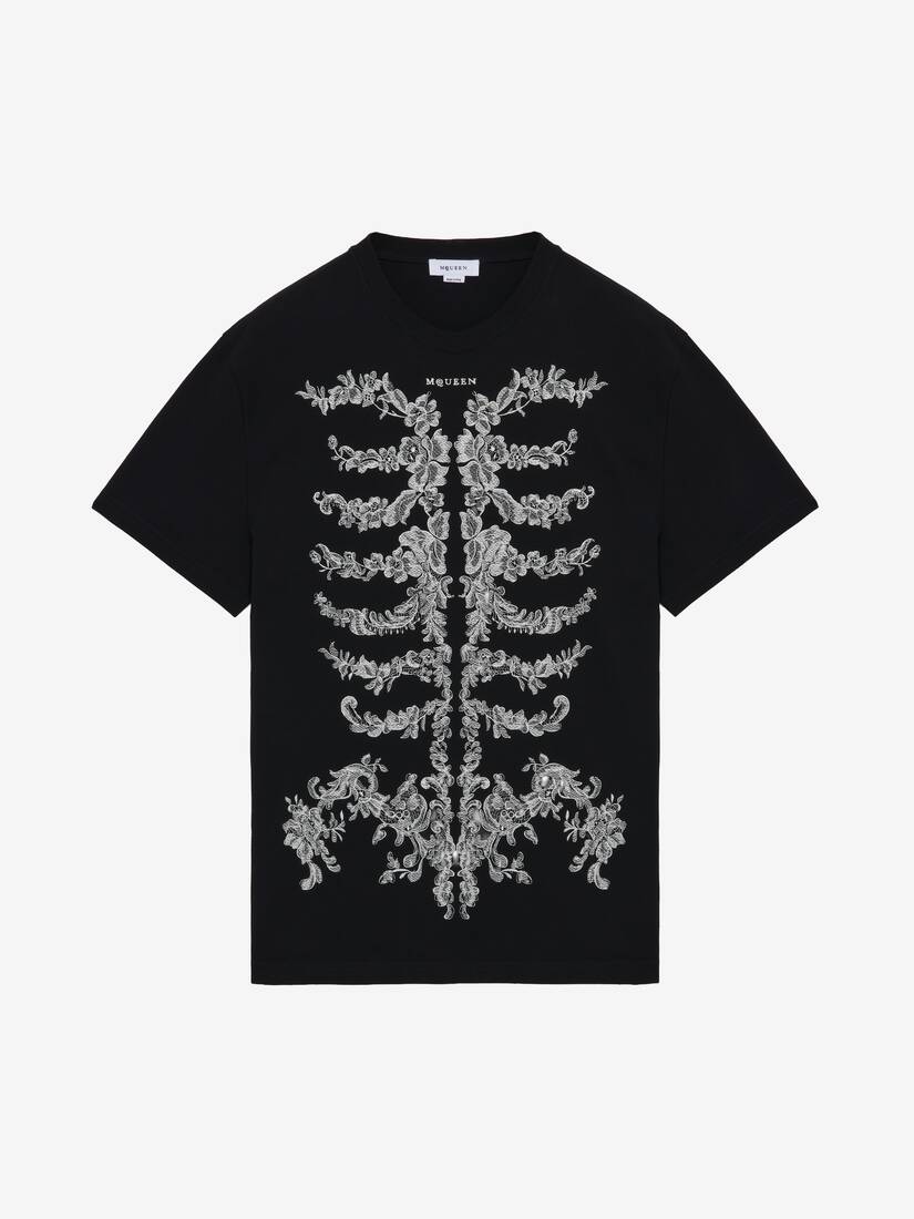 Lace Ribcage T-shirt | Alexander McQueen - image 1