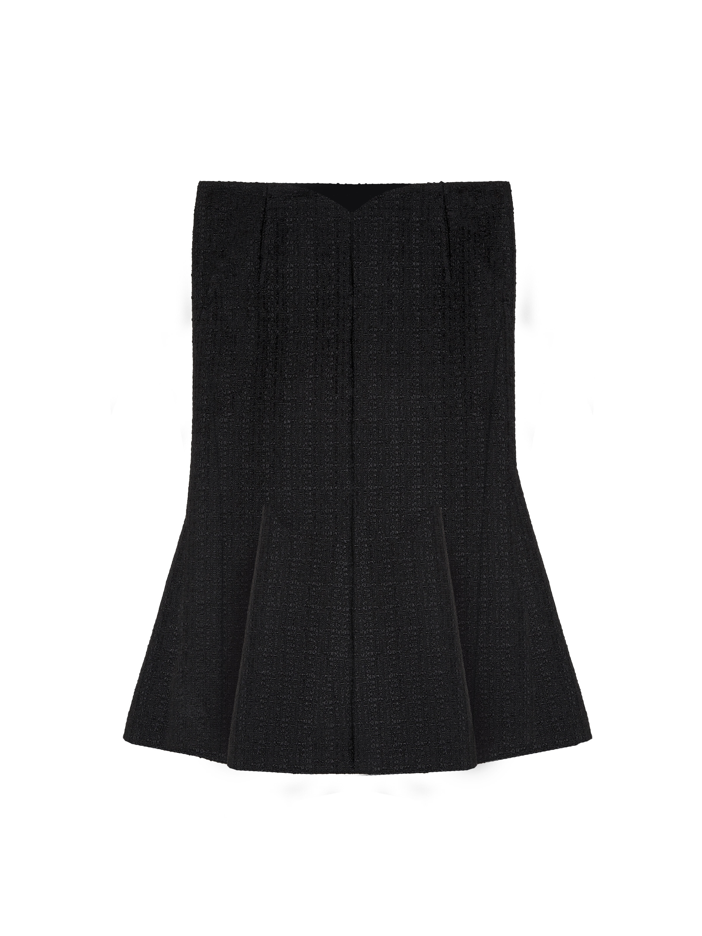 Women's Light Tweed Bumster Skirt in Black in 96% wool, 3% mohair, 1% elastane -  lining: 74% acetate, 26% silk | Alexander McQueen - image 5
