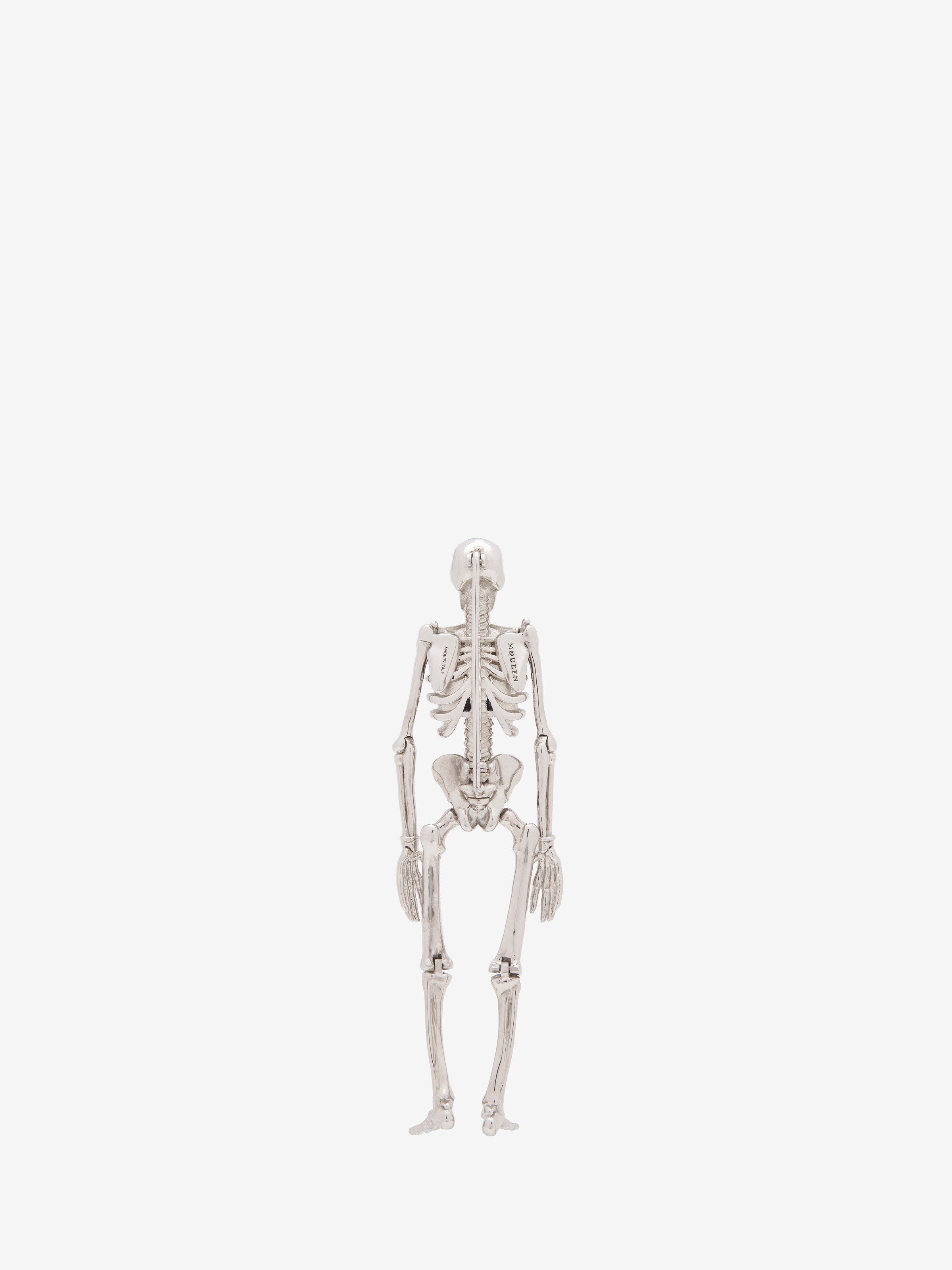 Broche Dancing Skeleton pour Homme en Finition argent in Laiton | Alexander McQueen - image 3