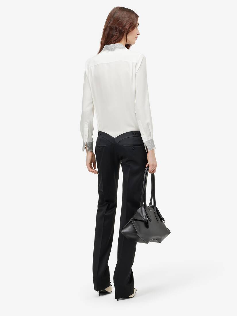 Camicia dettaglio in pizzo floreale | Alexander McQueen - image 4