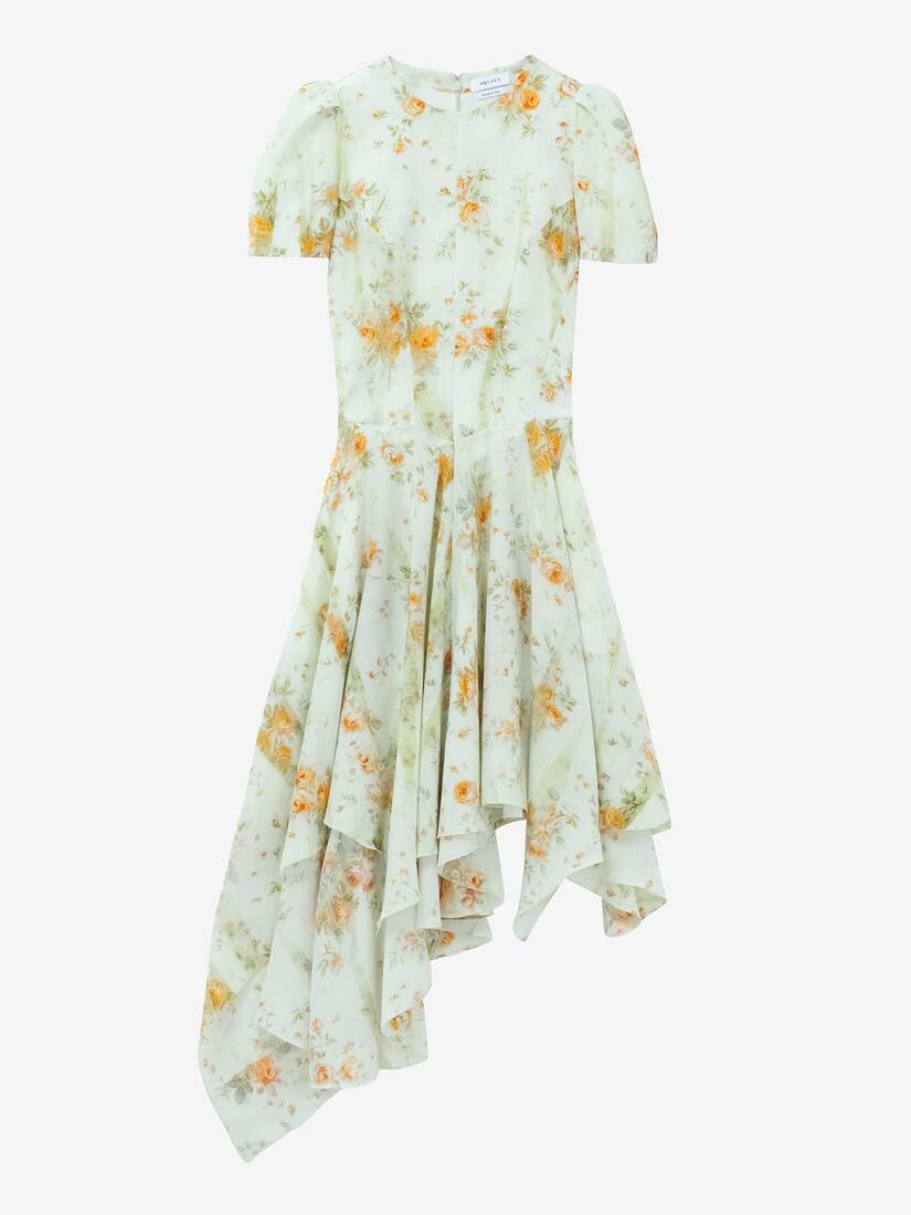 Silk Floral Print Dress | Alexander McQueen - image 1