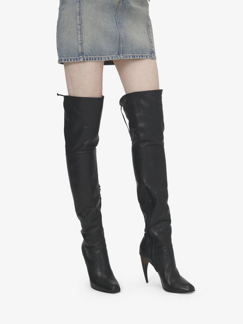 Horn Heel Knee-High Boot | Alexander McQueen - image 5