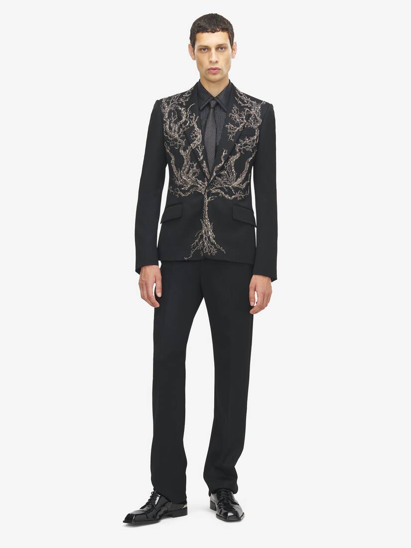 Wool Barathea Tailored Trousers | Alexander McQueen - image 2