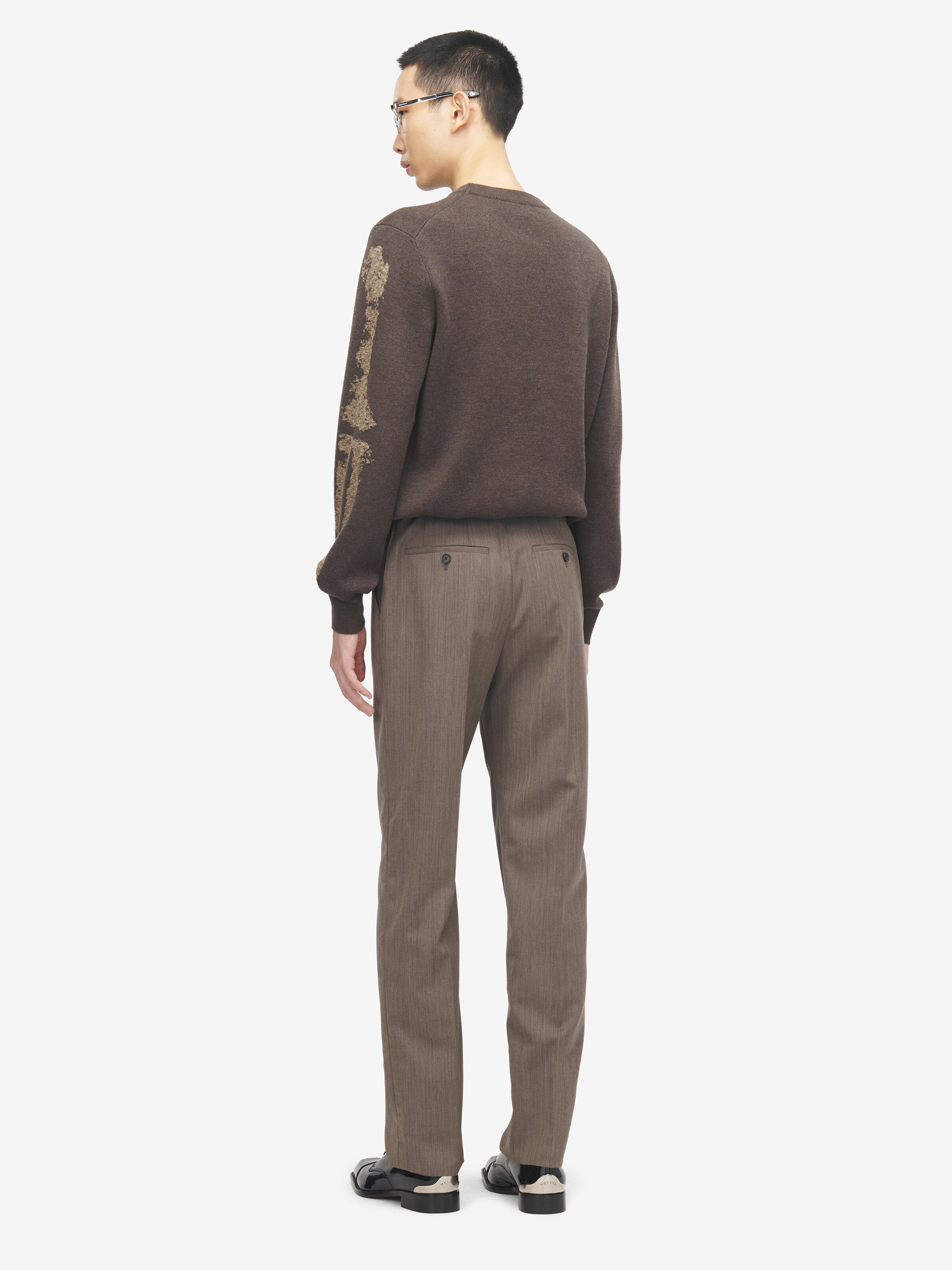 リブケージ ジャカード セーター in ウール 82%、コットン 18% | Alexander McQueen - image 4