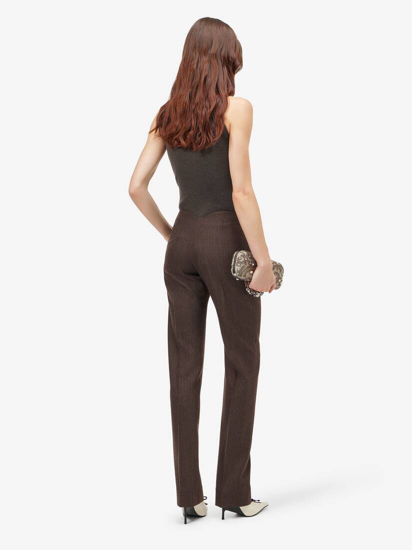 Wool Pinstripe Trousers | Alexander McQueen - image 4