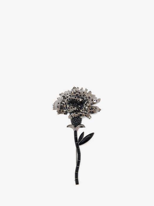 カーネーション ピンブローチ | ブラック | Alexander McQueen JP