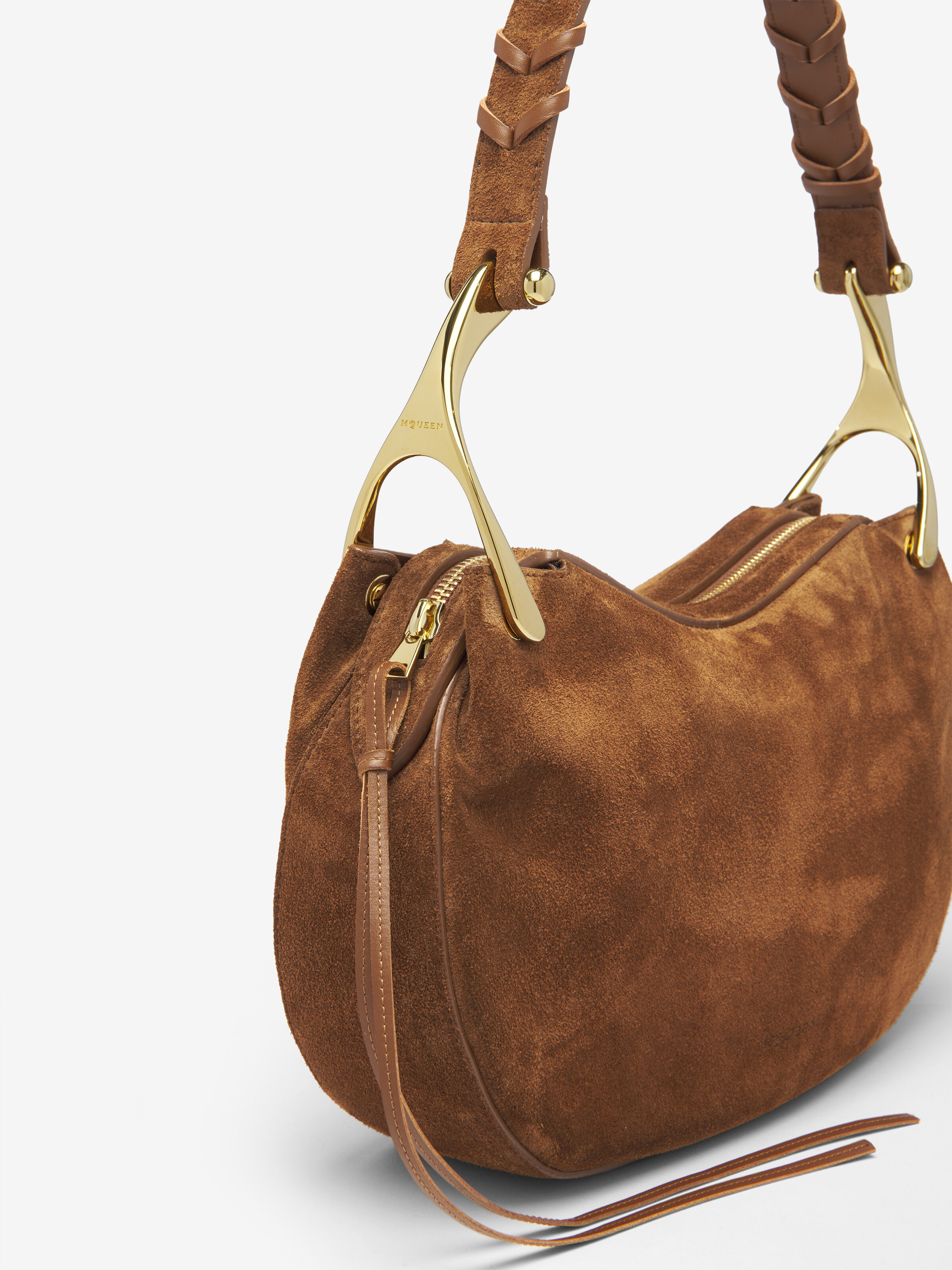 Women's Wishbone Shoulder in Brown in Calf Leather | Alexander McQueen - image 5