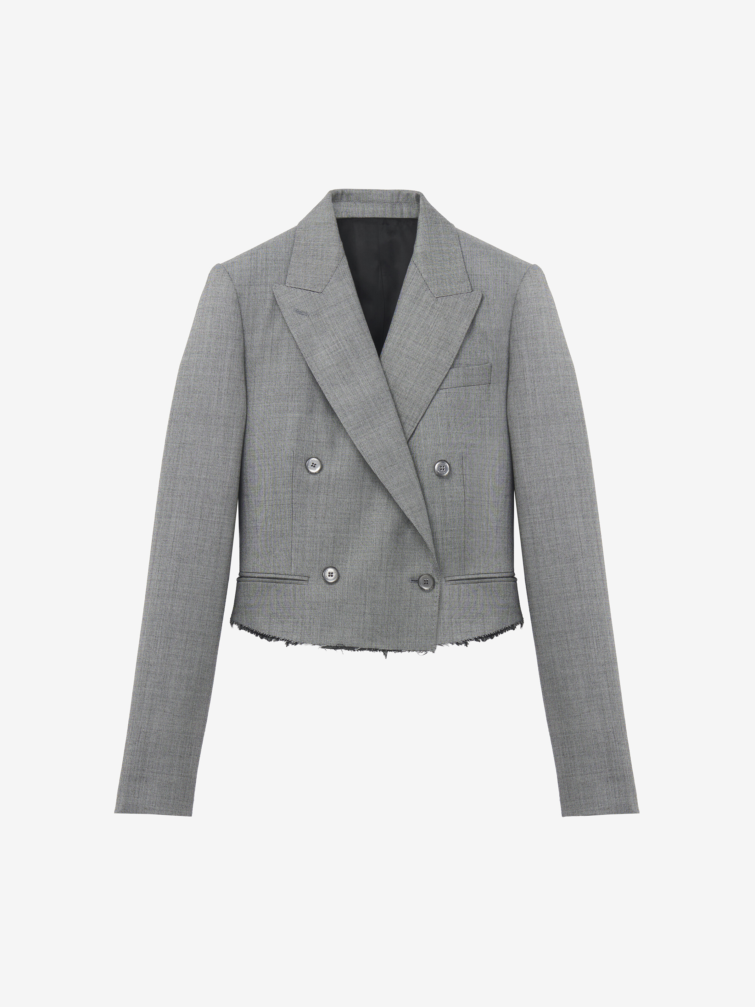 Veste courte, à double boutonnage pour Femme en Noir/Blanc Ivoire in 100% Laine | Alexander McQueen - image 1