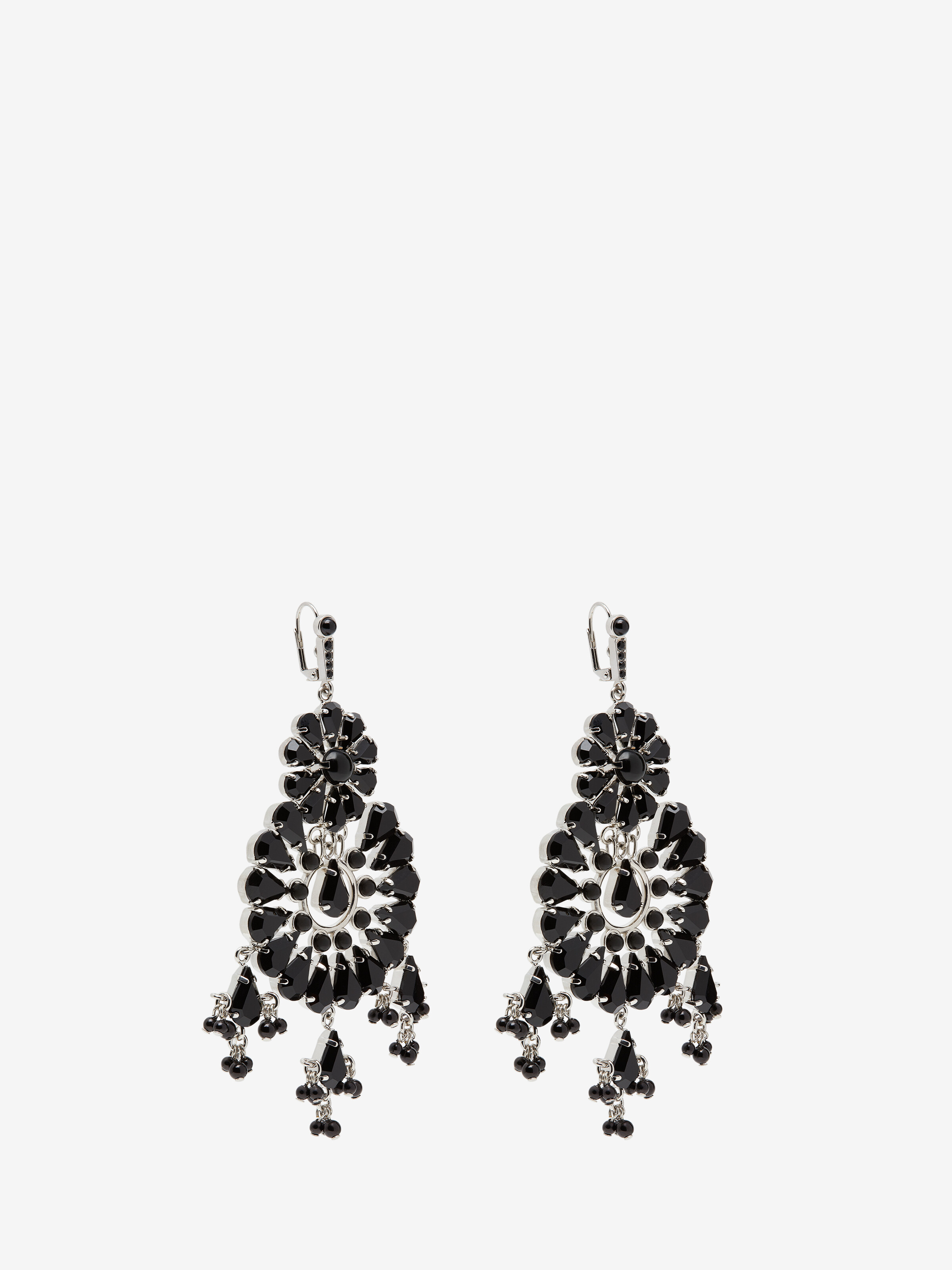 Women's Lustre Earrings in Black in Brass | Alexander McQueen - image 3